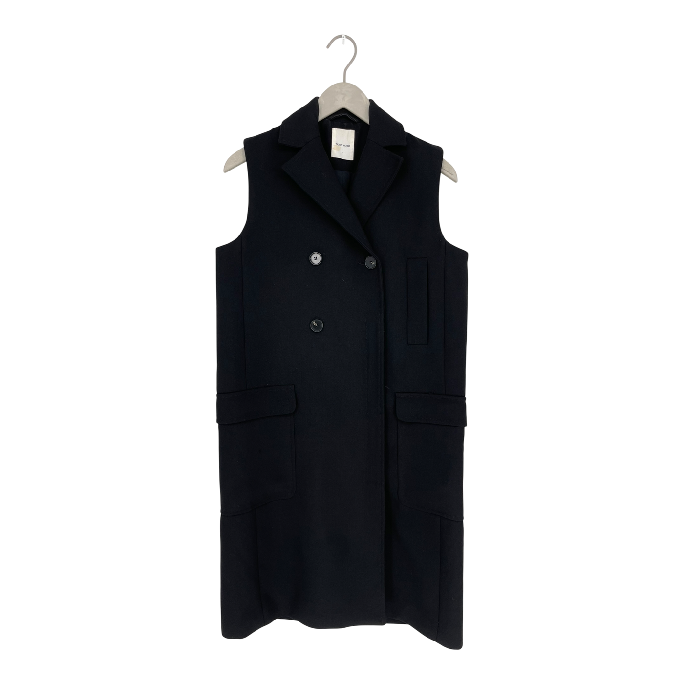 Woodwood long vest, black | woman 36