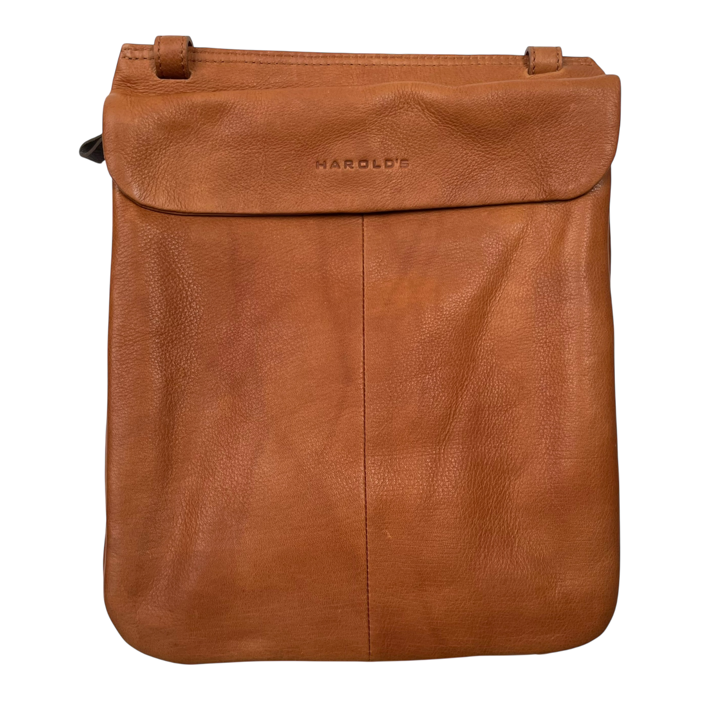 Harold's Bags charcoal smooth backpack, cognac