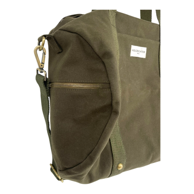 Holzrichter canvas weekender duffel bag, hunter green