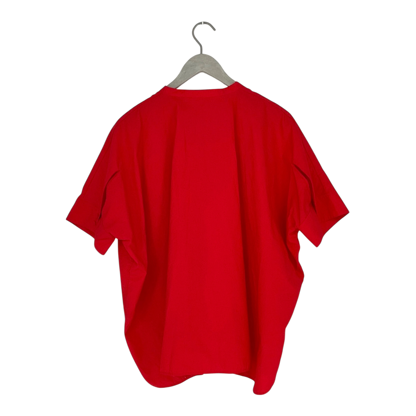 COS oversize button up shirt, red | woman M
