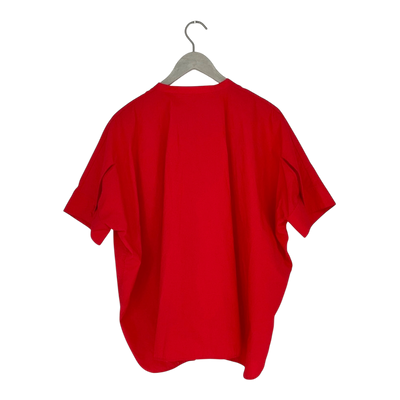 COS oversize button up shirt, red | woman M