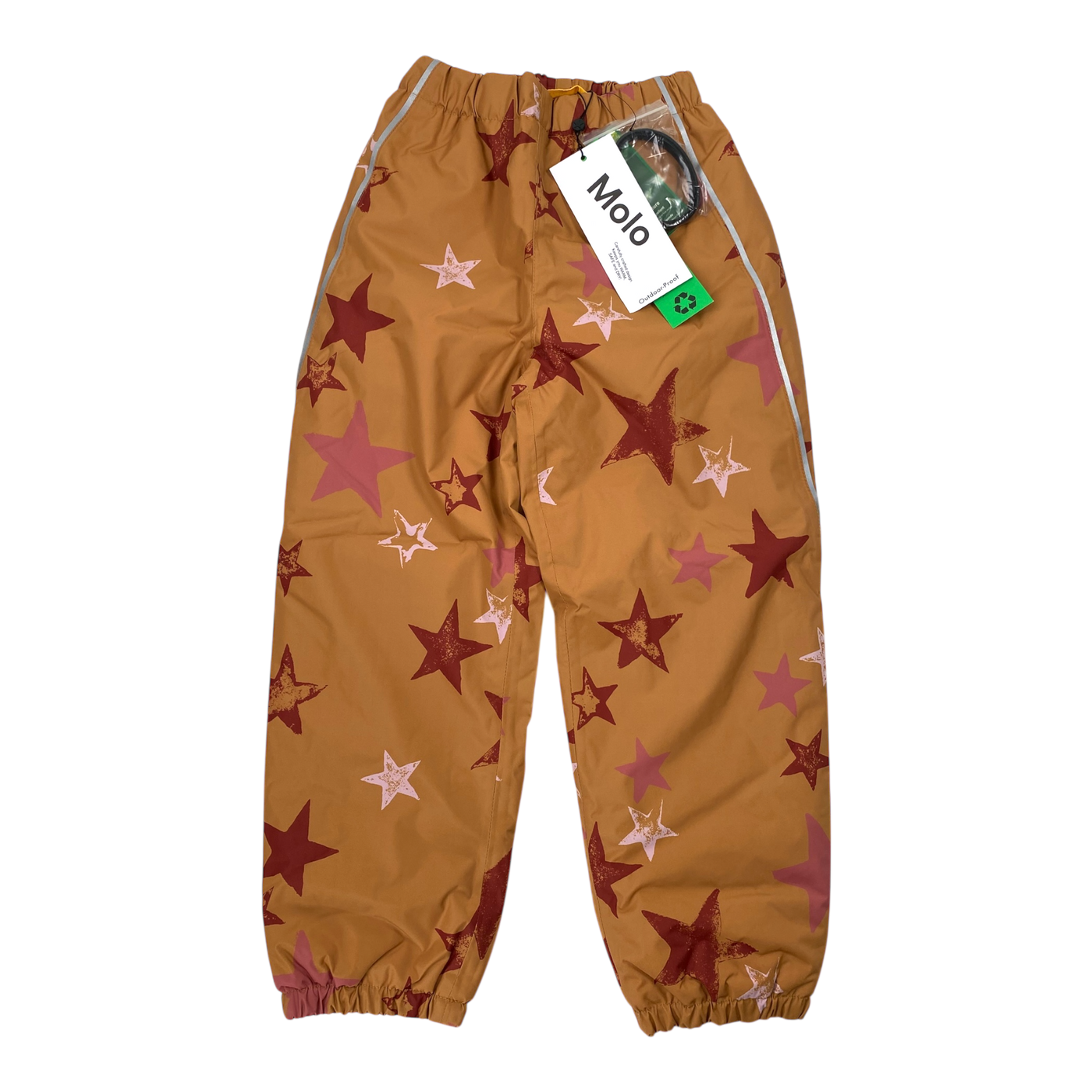 Molo paxton winter pants, rosewood star print | 134cm