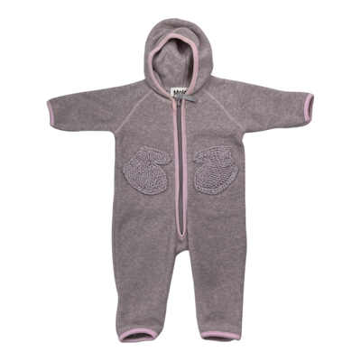 Molo udo fleece jumpsuit, pink | 56cm