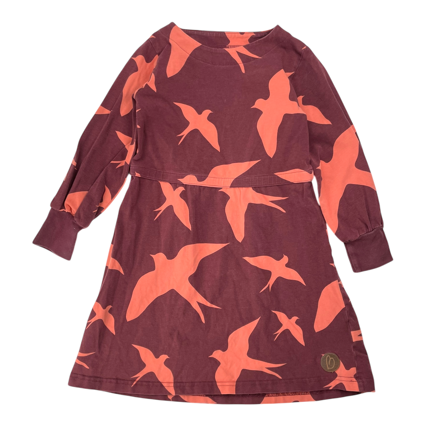 Blaa sweat dress, birds | 110/116cm