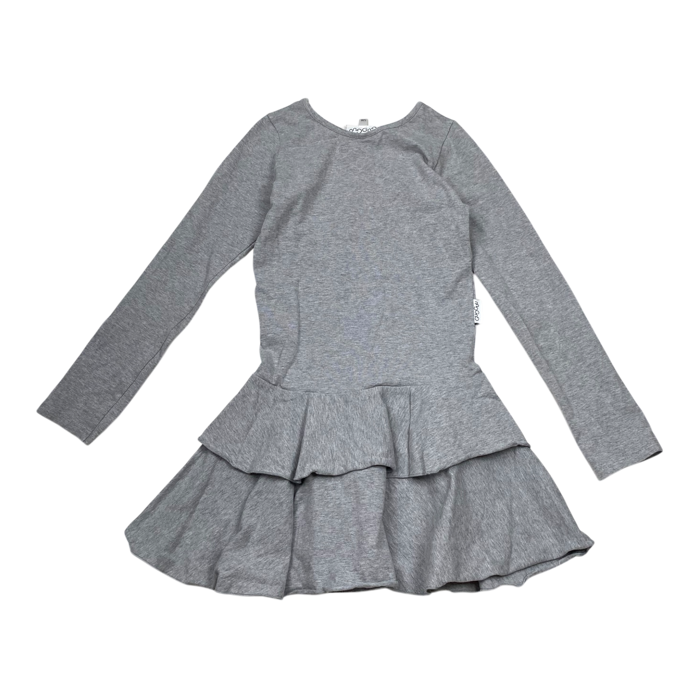 Gugguu frilla dress, grey | 128cm