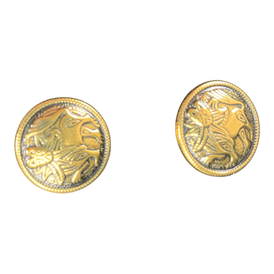 Kalevala Koru aurinkoleijona cufflinks, bronze
