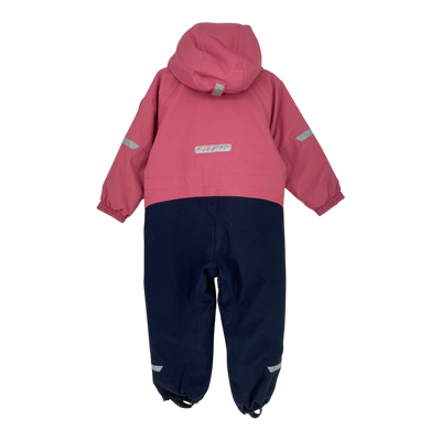 Polarn O. Pyret winter overall, blush/ dark blue | 104cm
