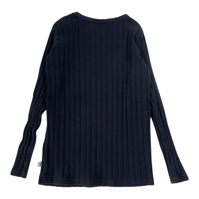 Mainio rib shirt, black | 146/152cm