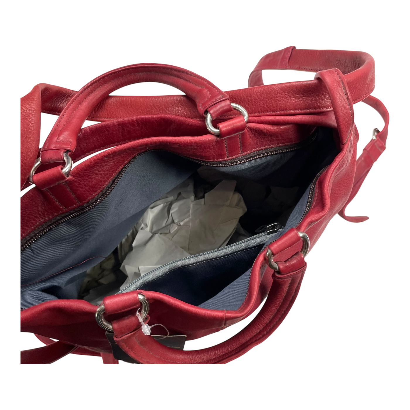 Harold's Bags leather shoulder bag/backpack, red