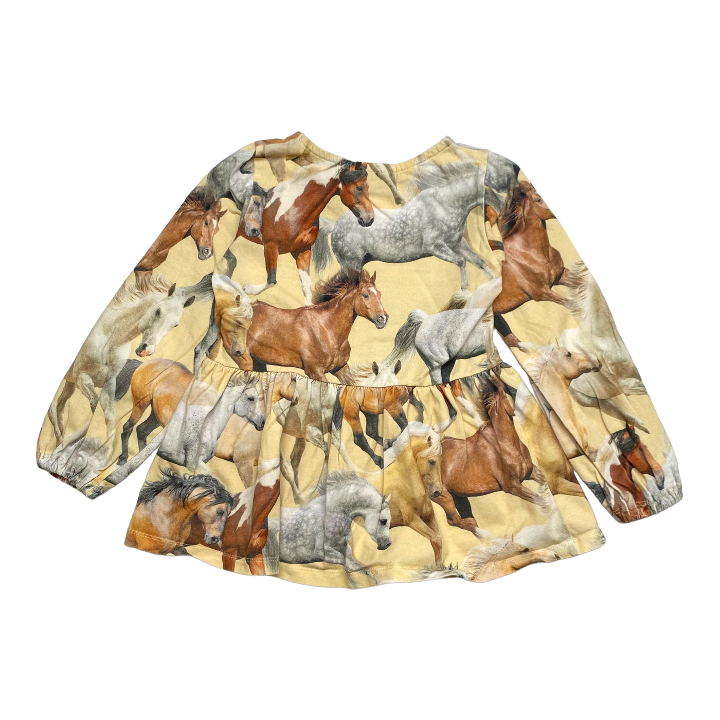 Molo frill shirt, horses | 110cm