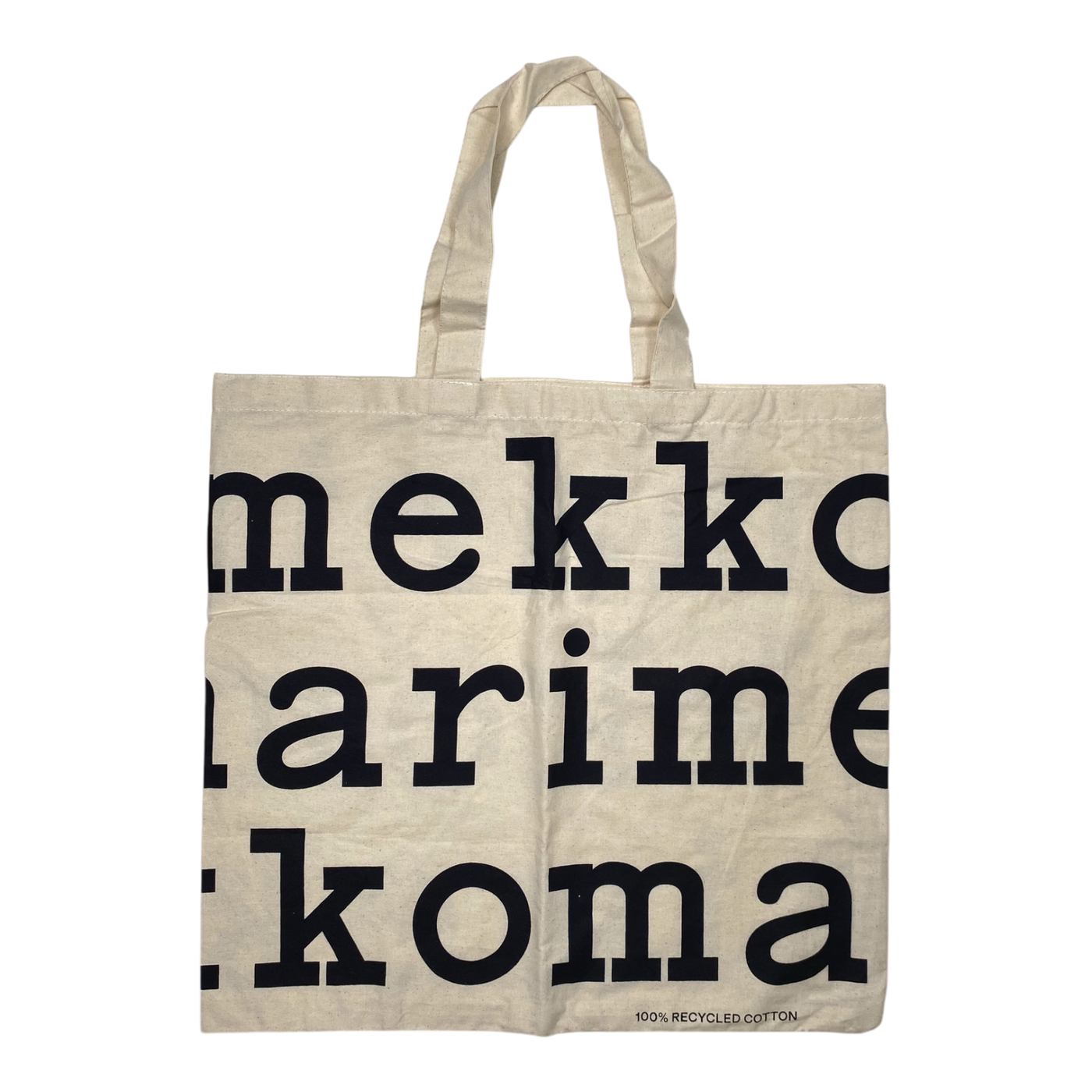 Marimekko canvas logo bag, cream & black | onesize