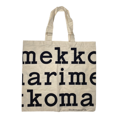 Marimekko canvas logo bag, cream & black | onesize