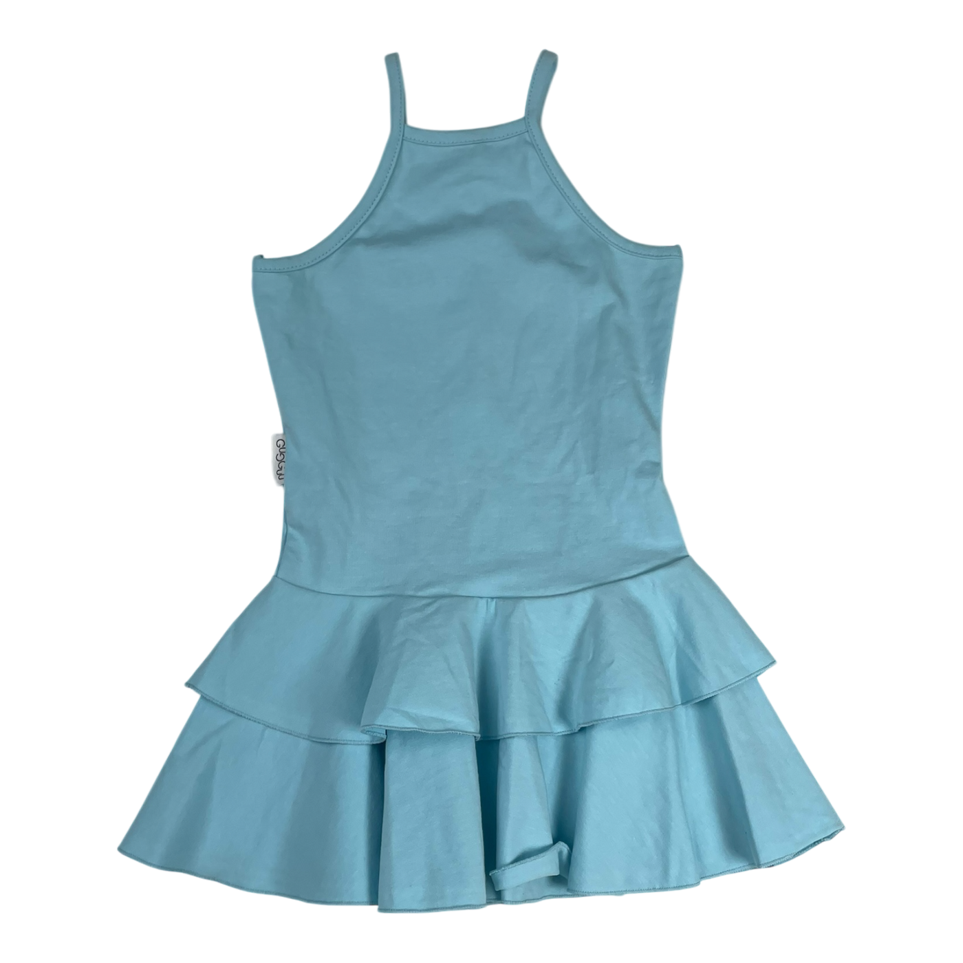 Gugguu spagetti frilla dress, aqua blue | 86cm