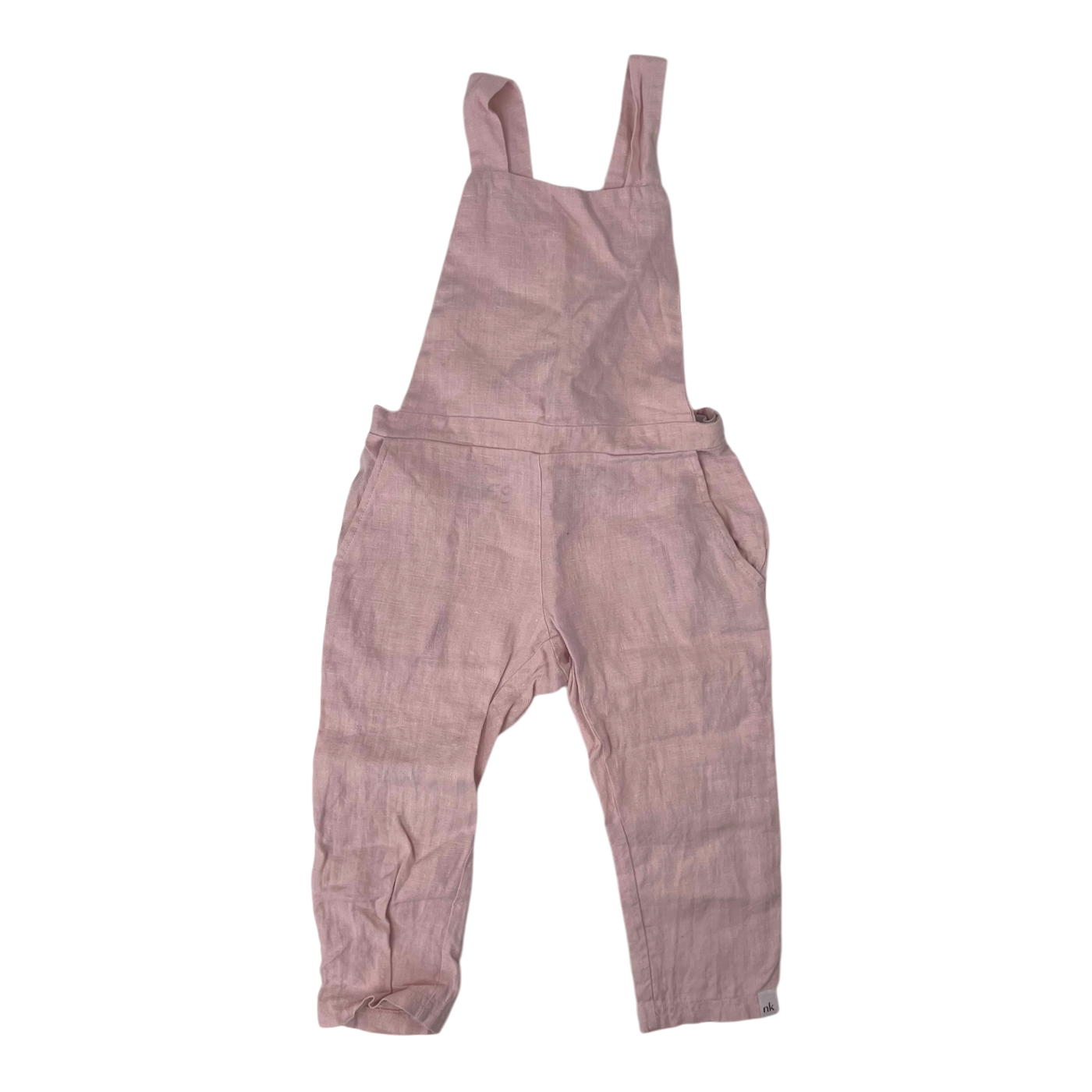 Nakoa linen dungarees, light pink | 92/98cm