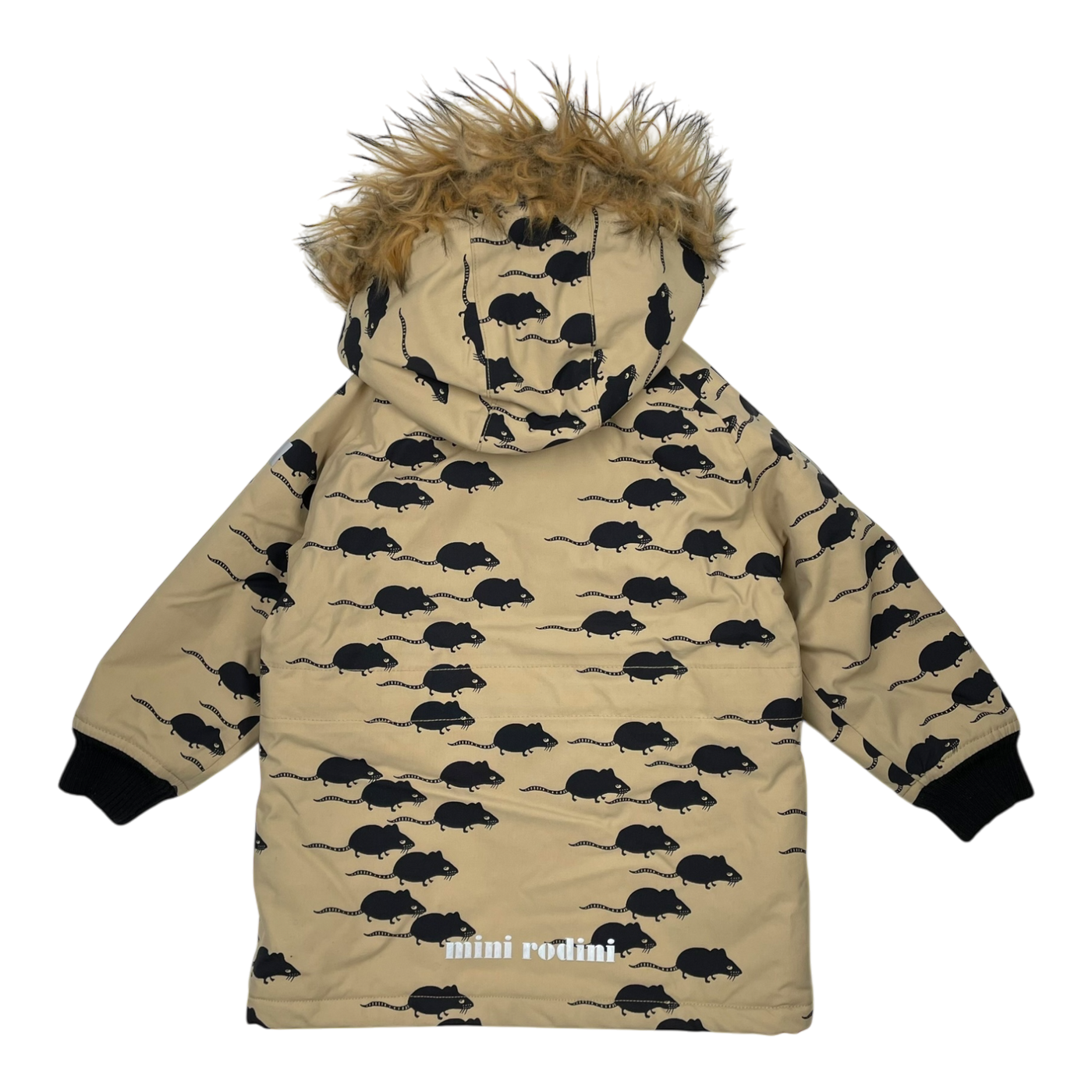 Mini Rodini siberia aop winter jacket, mouse | 92/98cm