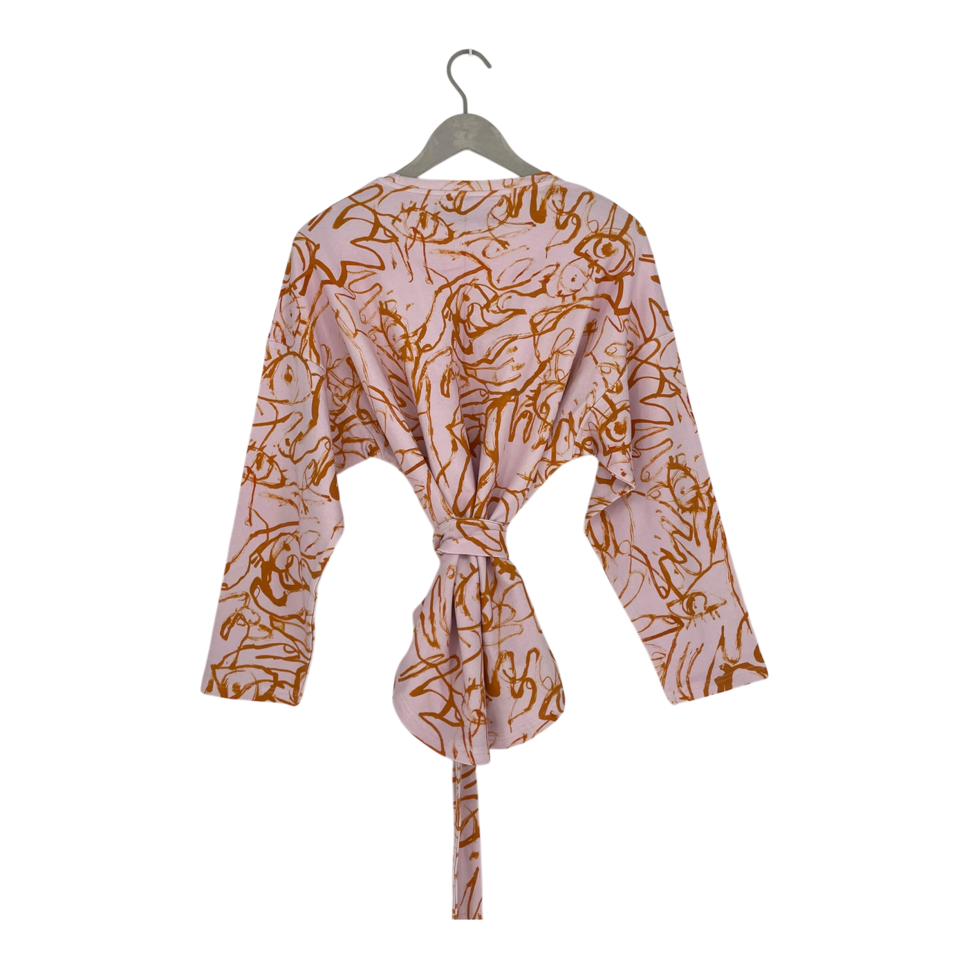 Vimma wrap shirt, pink orange | onesize