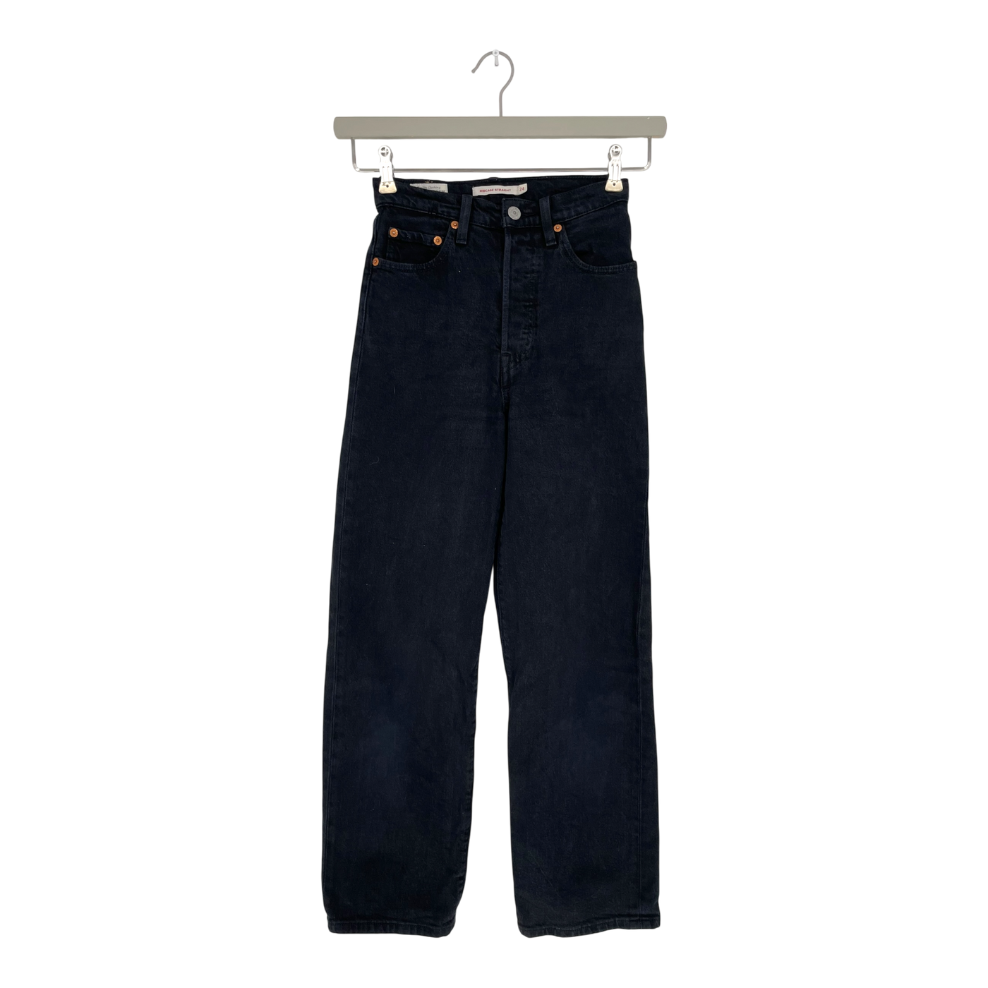 Levi's ribcage straight jeans, black | woman W24