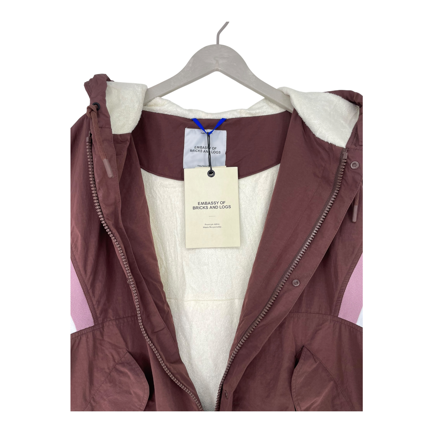Embassy of Bricks and Logs covelo parka jacket, plum | unisex L