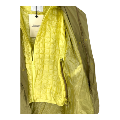 Embassy of Bricks and Logs khari rain coat, green | unisex L