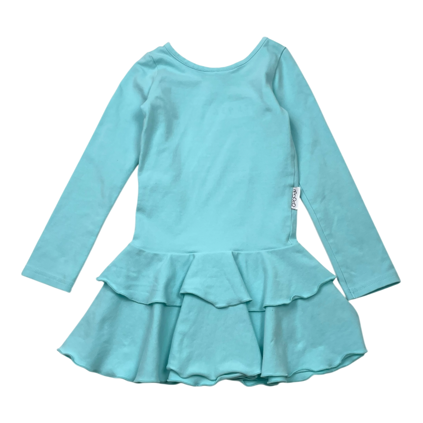 Gugguu frilla dress, turquoise | 92cm