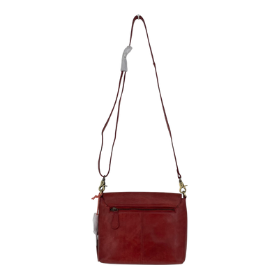 Holzrichter leather shoulder bag, red