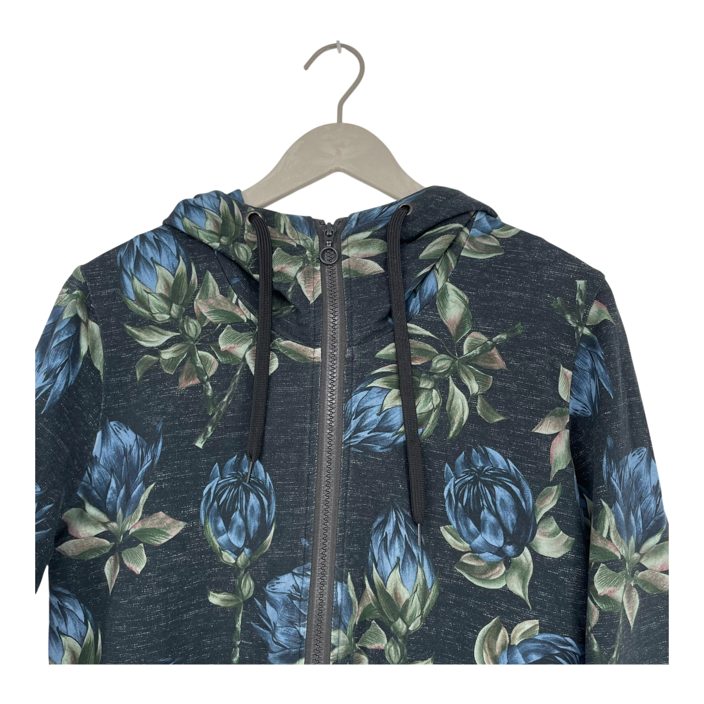 Versonpuoti hooded sweat dress, flowers | woman L
