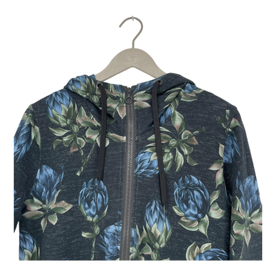 Versonpuoti hooded sweat dress, flowers | woman L