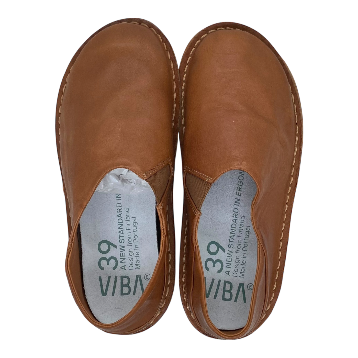 VIBAe Zuma leather shoes, cognac brown | 39