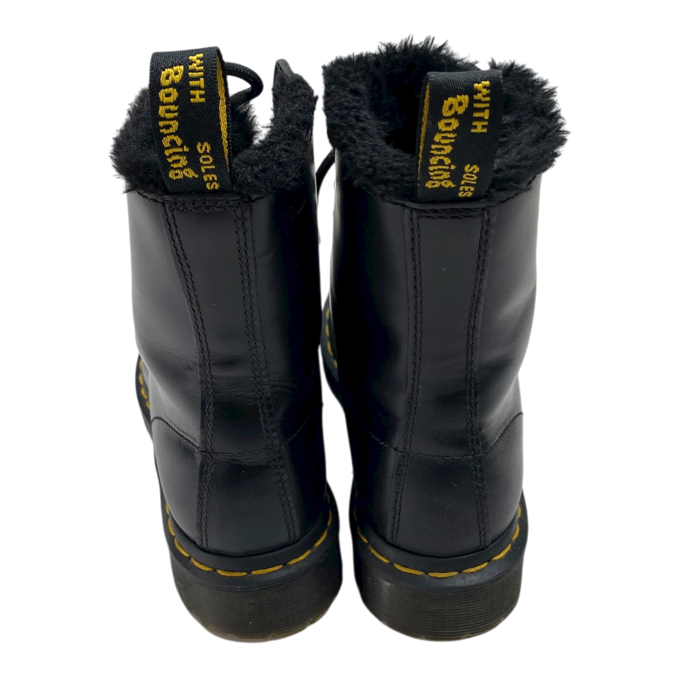 Dr. Martens faux fur boots, black | 37