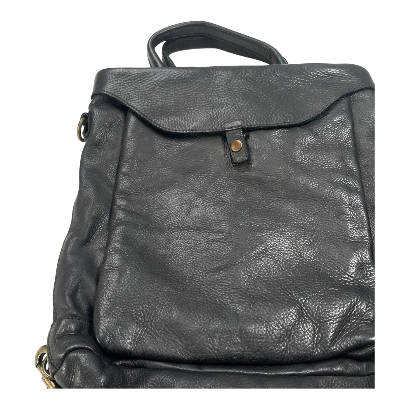 Harold's Bags leather backpack/crossbody bag, black