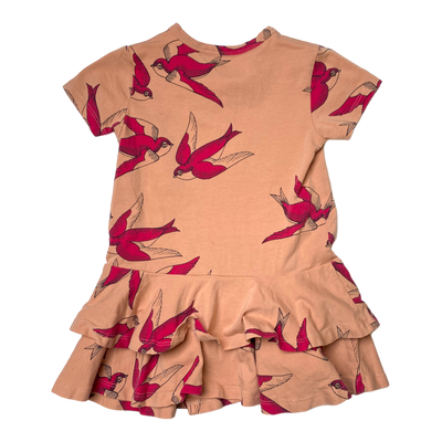 Mini Rodini dress, birds | 80/86cm