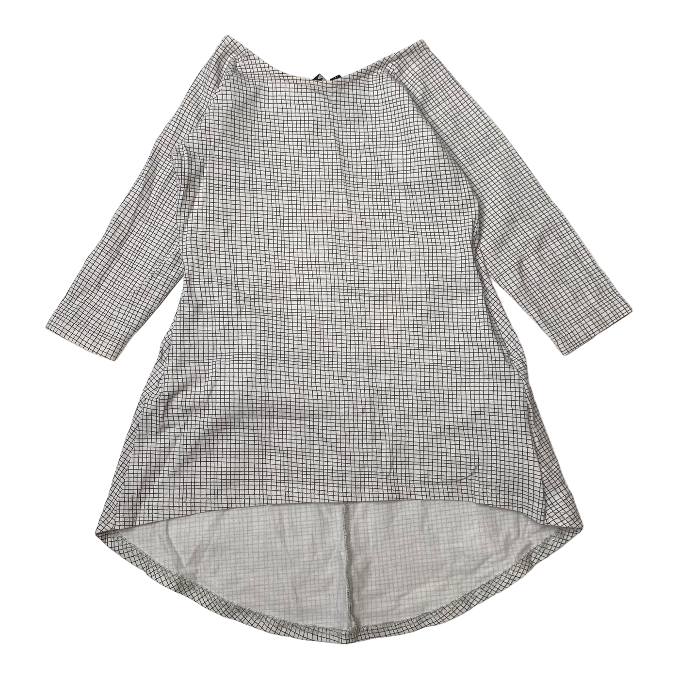 Papu grid dress, white/black | 86/92cm
