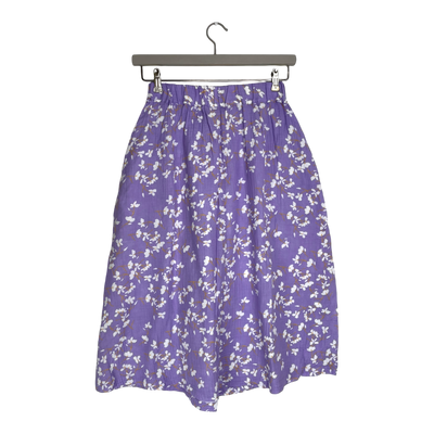 Kaiko woven button skirt, flower | woman S