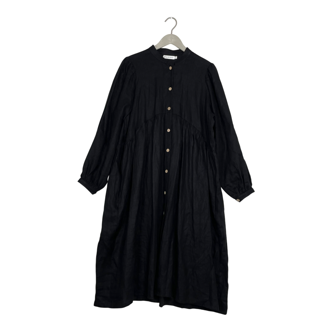 Bypias linen dress, black | woman L/XL