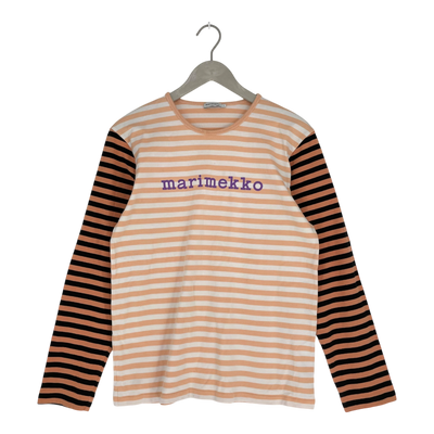 Marimekko stripe logo shirt, stripe | woman M