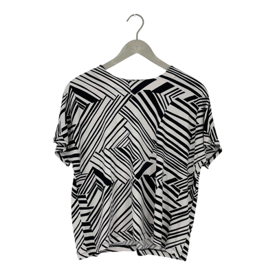 Marimekko marvella tricot t-shirt, black and white | woman S