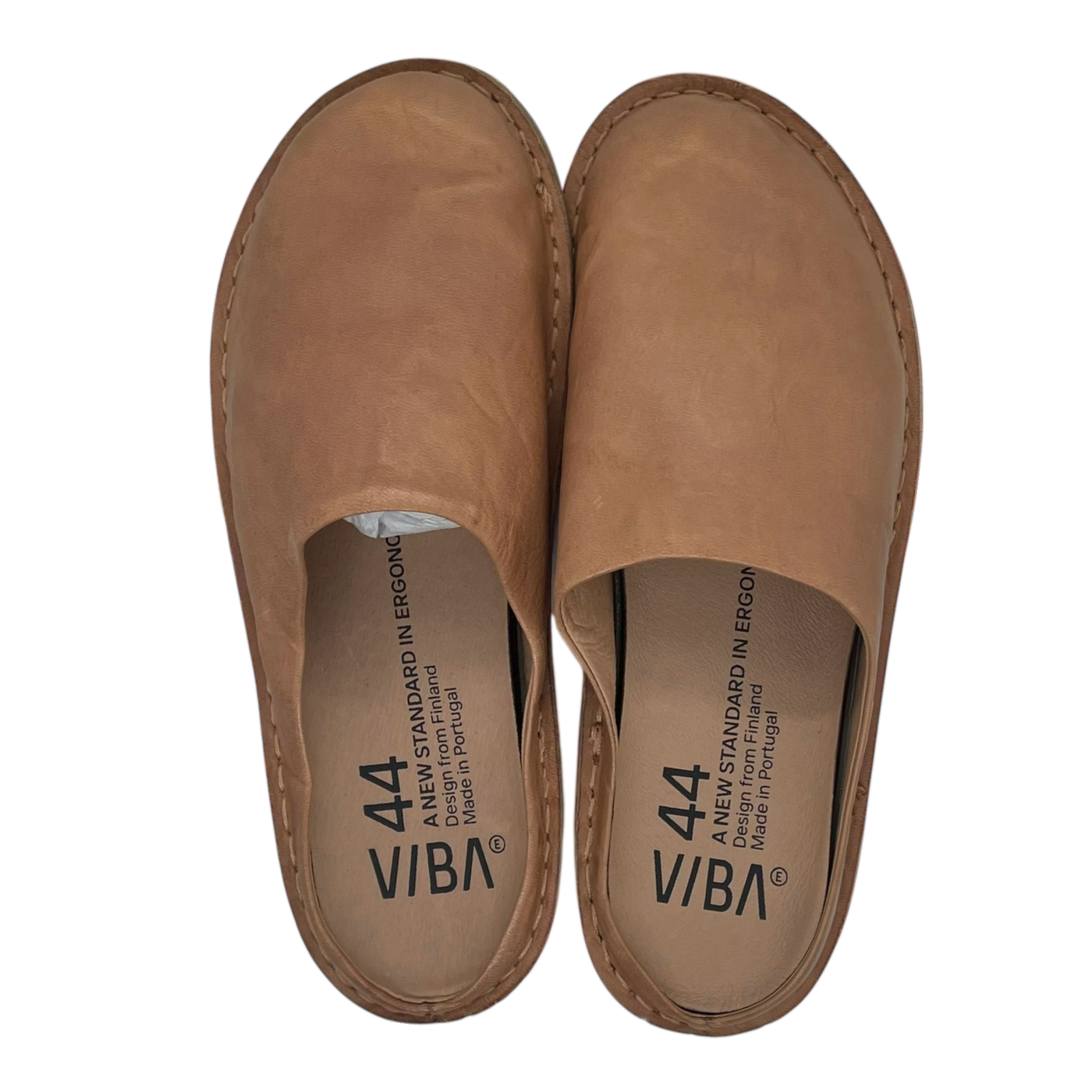 VIBAe Roma leather slippers, fawn tan | 44