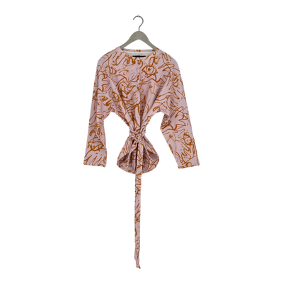 Vimma wrap shirt, pink orange | onesize