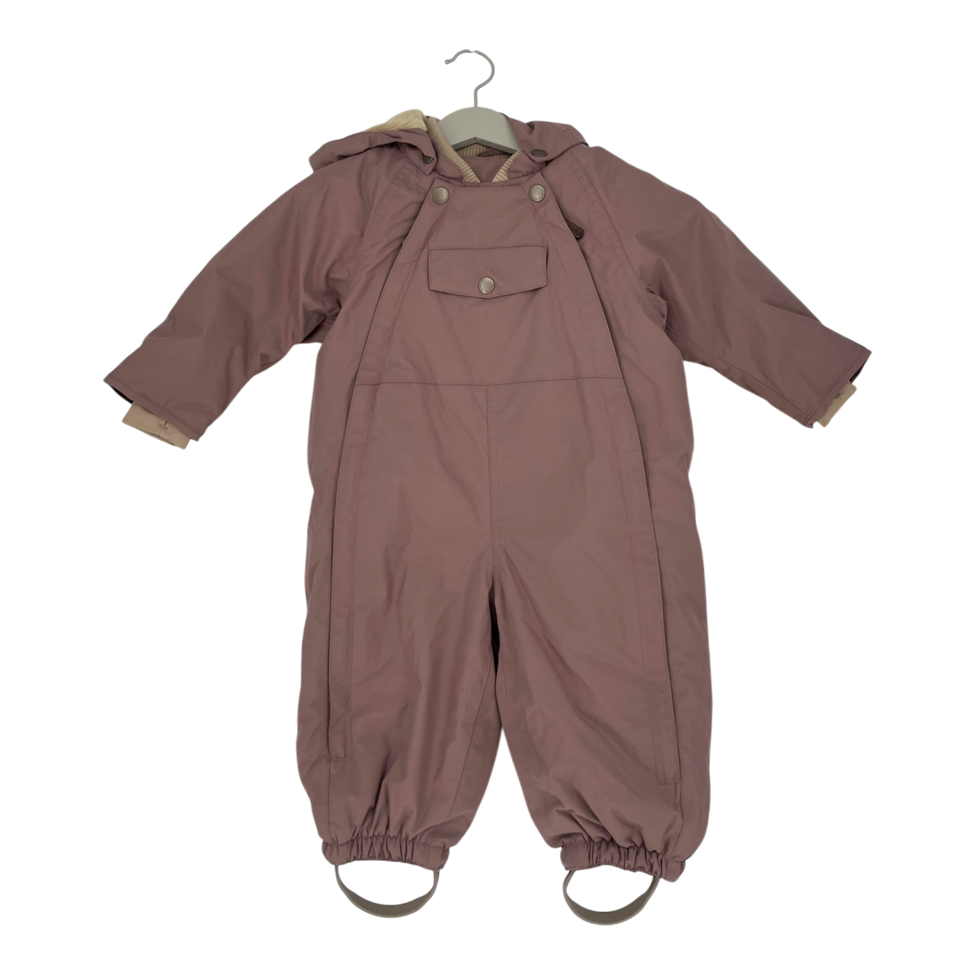 Mini A Ture matwisti fleece lined snowsuit, mauve | 74cm