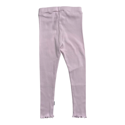 Gugguu rib leggings, misty rose | 92cm