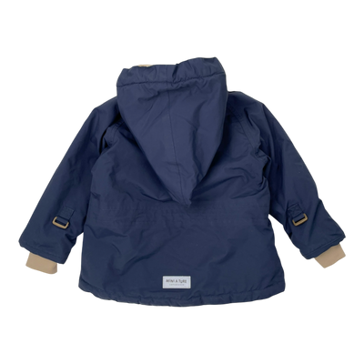 Mini A Ture matwang fleece lined winter anorak, dark blue | 86cm