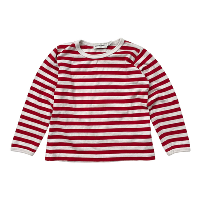 Marimekko stripe shirt, red/white | 92/98cm