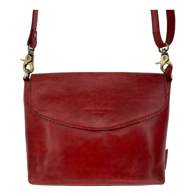 Holzrichter leather shoulder bag, red