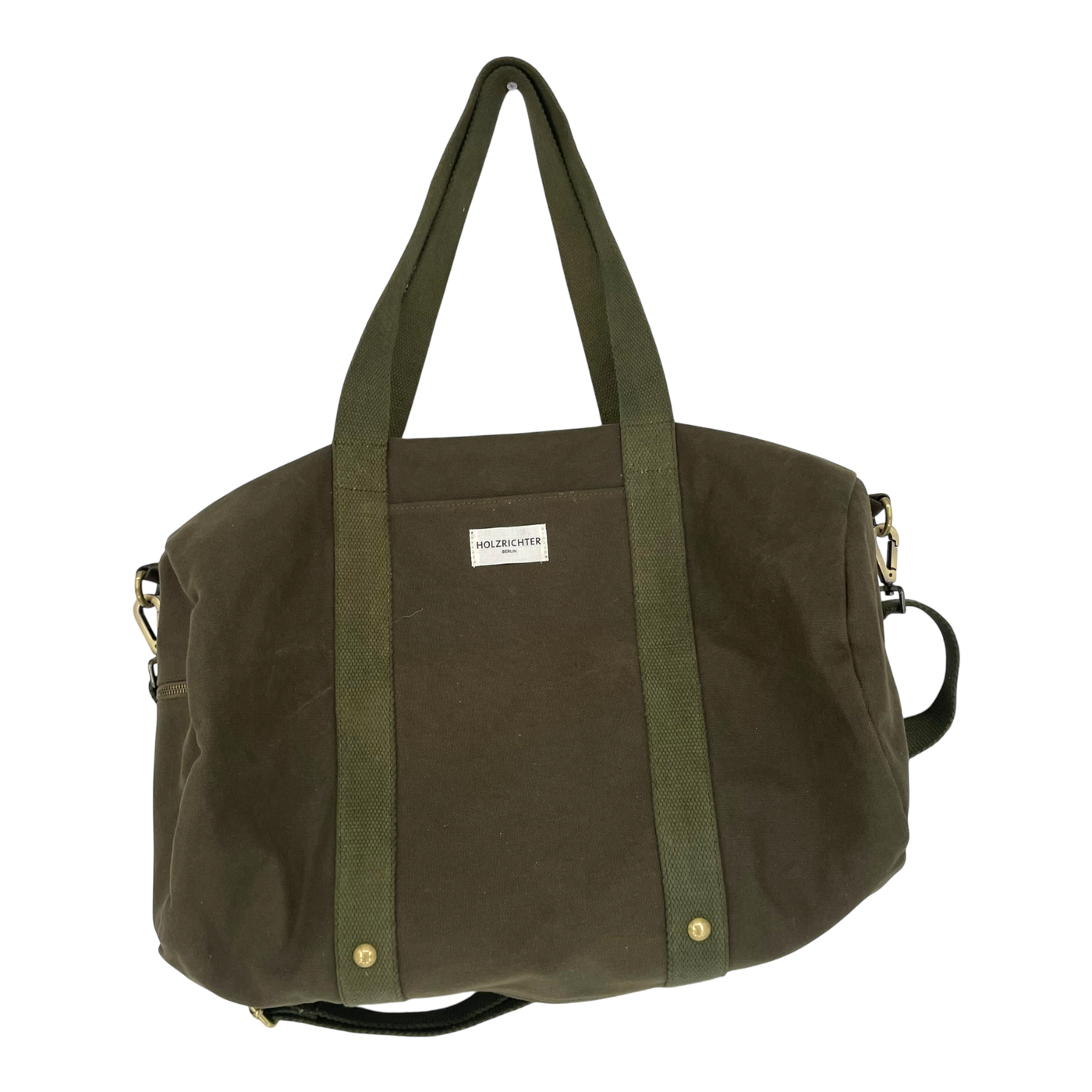 Holzrichter canvas weekender duffel bag, hunter green