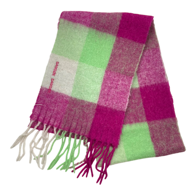 Samsøe alex scarf, pink/green | onesize
