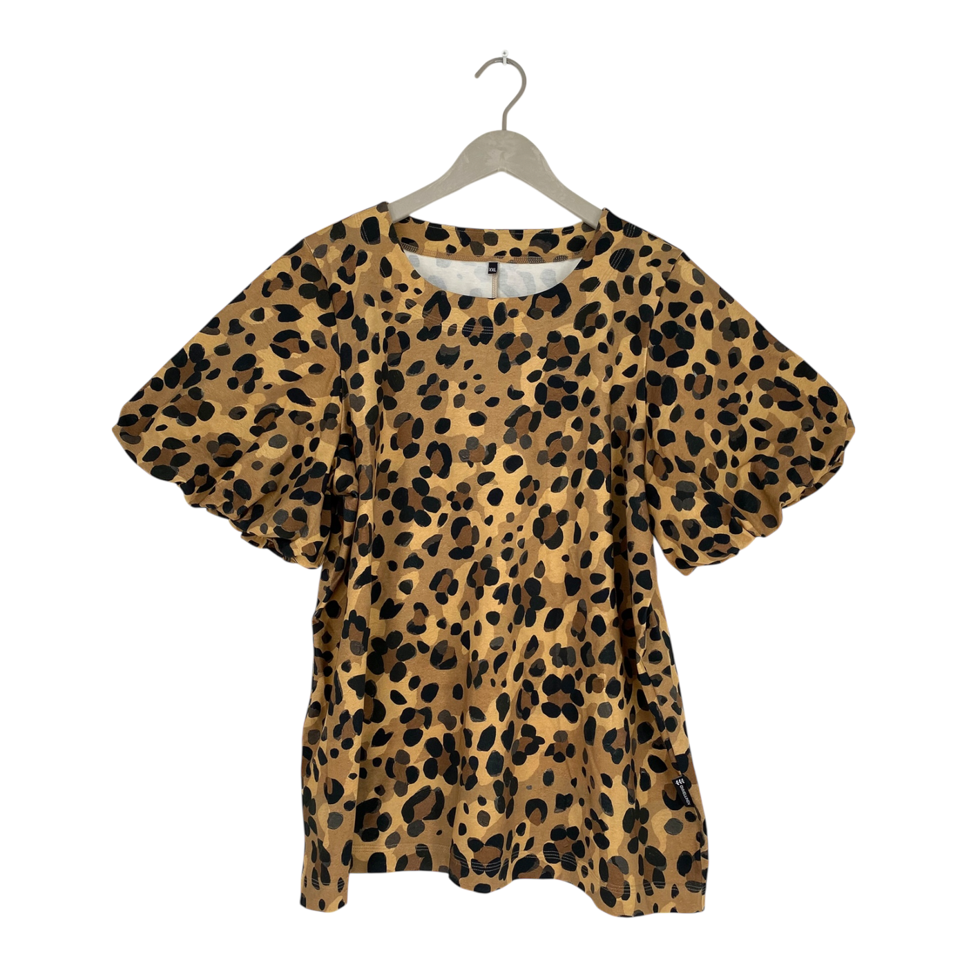 Ommellinen puffipaita t-shirt, leopard | woman XXL
