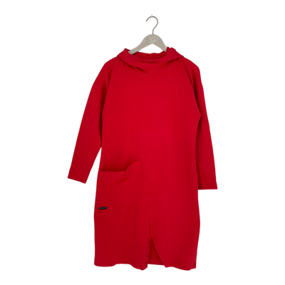 Ommellinen hoodie dress, red | woman M