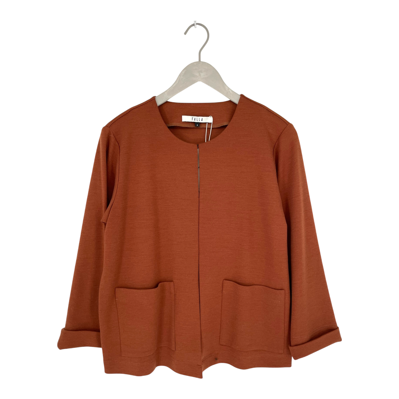 Falla pelto wool cardigan, brown | woman S