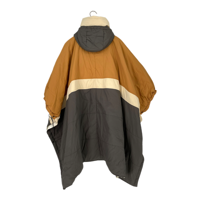 Embassy of Bricks and Logs anvil peak poncho, grey/brown | unisex L