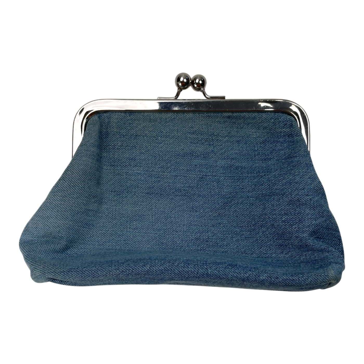 Globe Hope clasp clutch bag, denim